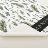 Waterverf Winter Green Seamless Pattern Sherpa Deken (3/4)