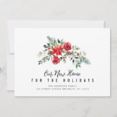 waterverf Winter Greenery Bewegende Aankondiging (Voorkant)