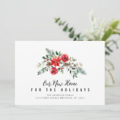 waterverf Winter Greenery Bewegende Aankondiging (Staand voorkant)