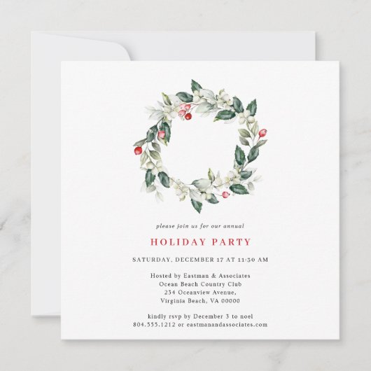 Waterverf Winter Greenery Holiday (Voorkant)