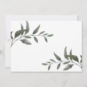 Waterverf Winter Greenery Kerstfeestdag Foto Feestdagenkaart (Achterkant)