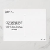 Waterverf Winter Greenery Lijst kerstfoto Folie Feestdagen Briefkaart (Achterkant)