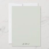 Waterverf Winter Greenery & Red Berries Wedding Kaart (Achterkant)