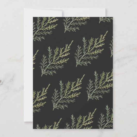 waterverf winter groen uitgestelde Trouwdag Kaart (Achterkant)