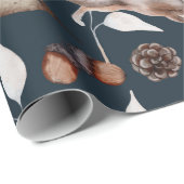 Waterverf Winter Hare Cadeaupapier (Rol Hoek)