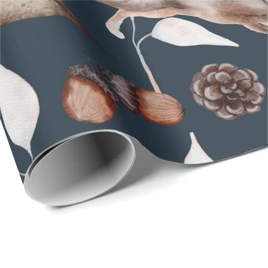 Waterverf Winter Hare Cadeaupapier (Rol Hoek)