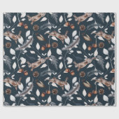 Waterverf Winter Hare Cadeaupapier (Vlak)