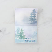 Waterverf Winter Holiday Greeting Kaart (Binnen)
