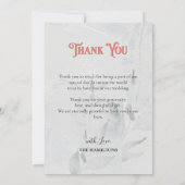 Waterverf Winter Holiday Poinsettia Bedankkaart (Achterkant)