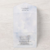 Waterverf Winter Home Kerstmis Groeten All In One Uitnodiging (Buitenkant)