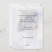 Waterverf Winter Home Kerstmis Groeten Feestdagenkaart (Achterkant)