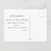 Waterverf Winter Home, we verhuisden Aankondigingskaart (Achterkant)