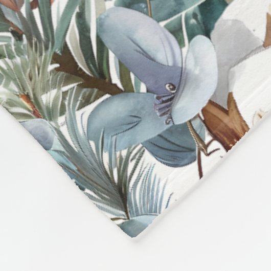 Waterverf Winter Katoenen Pine Christmas Fleece Deken (Hoek)