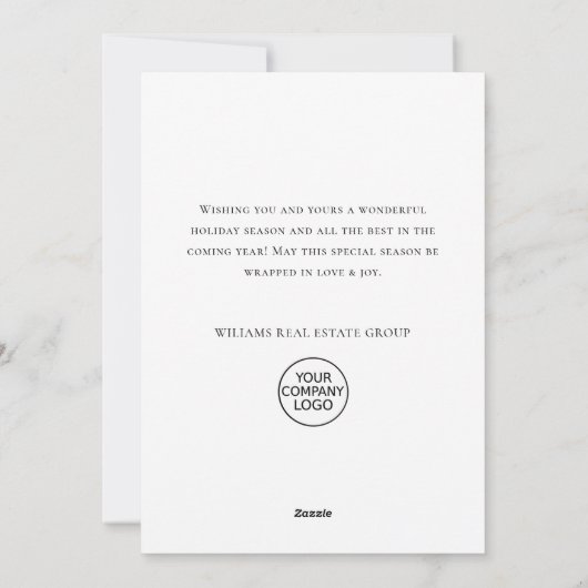 Waterverf Winter Kerstlandschap Corporate Feestdagenkaart (Achterkant)