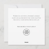 Waterverf Winter Kerstlandschap Corporate Feestdagenkaart (Achterkant)