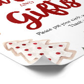 Waterverf Winter Kerstmis Kaart en Geschenken teke Poster (Hoek)