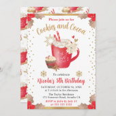 Waterverf Winter Koekjes en Chocolade Verjaardag Kaart (Voorkant / Achterkant)