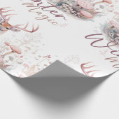 Waterverf Winter Magische Herten Cadeaupapier (Hoek)
