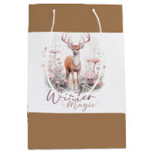 Waterverf Winter Magische Herten Medium Cadeauzakje (Voorkant)