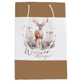 Waterverf Winter Magische Herten Medium Cadeauzakje