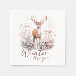 Waterverf Winter Magische Herten Servet
