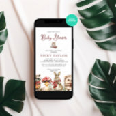 Waterverf Winter Meadow Baby shower Kaart