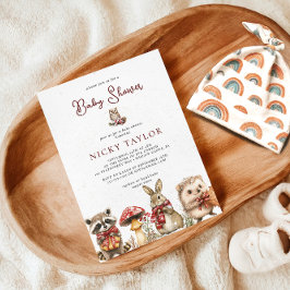 Waterverf Winter Meadow Baby shower Kaart