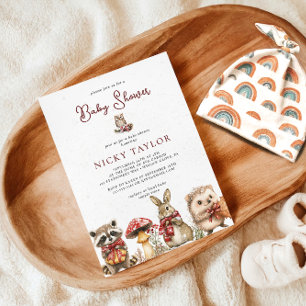 Waterverf Winter Meadow Baby shower Kaart