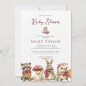 Waterverf Winter Meadow Baby shower Kaart (Voorkant)