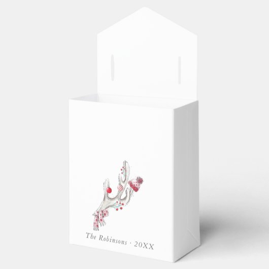 Waterverf winter met Kerstmis Bedankdoosjes (Geopend)