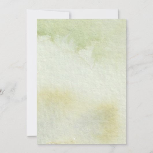 Waterverf Winter Mountain Trees bruiloft Kaart (Achterkant)