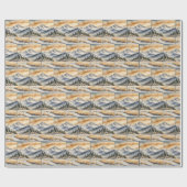 Waterverf Winter Mountain Valley Cadeaupapier (Vlak)