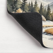 Waterverf Winter Mountain Valley Muismat (Hoek)