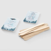 Waterverf Winter Pine Forest Wedding Programma Handwaaier (Niet-gemonteerd)