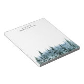 Waterverf Winter Pine Trees Aangepaste laptop Notitieblok (Schuin)
