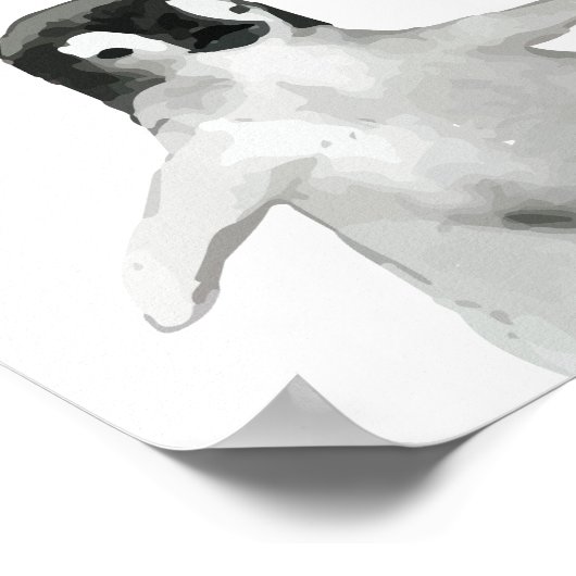 Waterverf Winter Pinguïn Jongens Meisjes Kwekerij  Poster (Hoek)