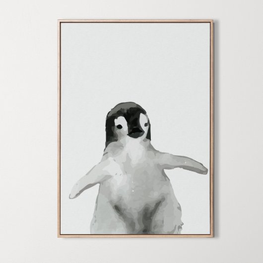 Waterverf Winter Pinguïn Jongens Meisjes Kwekerij  Poster