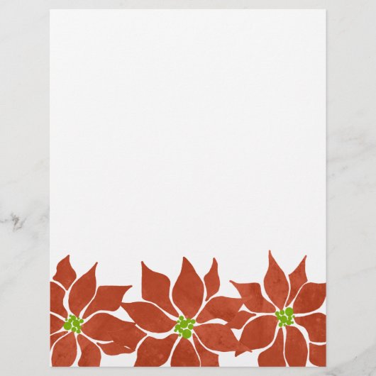 Waterverf Winter Poinsettia Flyer (Voorkant)