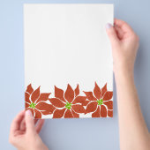 Waterverf Winter Poinsettia Flyer (Hand)