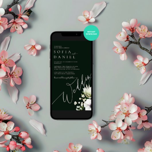 Waterverf Winter Protea Boeket Bloemen Huwelijk Kaart