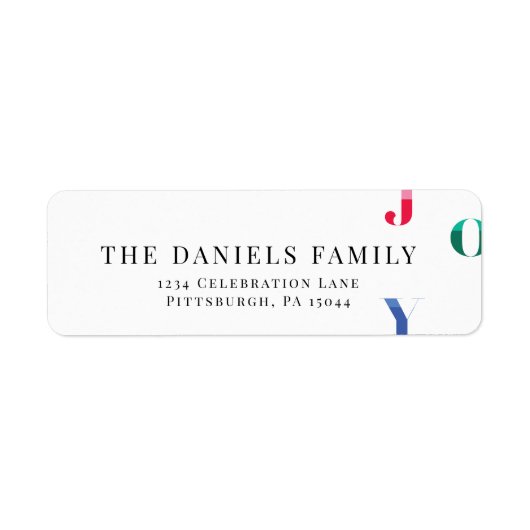 Waterverf Winter Red Joy Etiket (Voorkant)