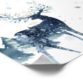 Waterverf Winter Rrendierscène Poster (Hoek)