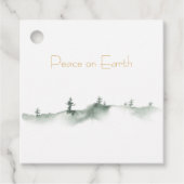 Waterverf Winter Scene Bedankjes Labels (Voorkant)