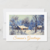 Waterverf Winter Scene Business Seasons Greetings Feestdagenkaart (Voorkant)