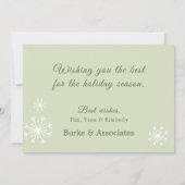 Waterverf Winter Scene Business Seasons Greetings Feestdagenkaart (Achterkant)