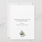 Waterverf Winter Scene deer kerstkaarten Feestdagenkaart (Achterkant)