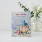 Waterverf Winter Scene Feestdagen Bedrijf Bedrijf (Staand voorkant)