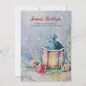 Waterverf Winter Scene Feestdagen Bedrijf Bedrijf Feestdagenkaart (Voorkant)