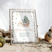 Waterverf Winter Schattige Polar Beer Mom-osa Bar Poster