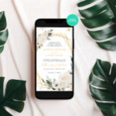 Waterverf Winter Sneeuw Lijst Trouwfeest Kaart